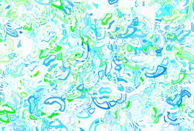 Açık mavi, soyut şekilli yeşil vektör dokusu. Soyut tarzda rengarenk gradyan şekilleri olan bir resim. Web siteniz için basit tasarım.