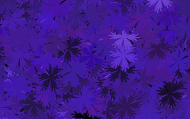 Çiçekli koyu mor vektör soyut arkaplan. Çiçeklerle karalama tarzında renkli çizimler. Duvar kağıtları, boyama kitapları için desen.