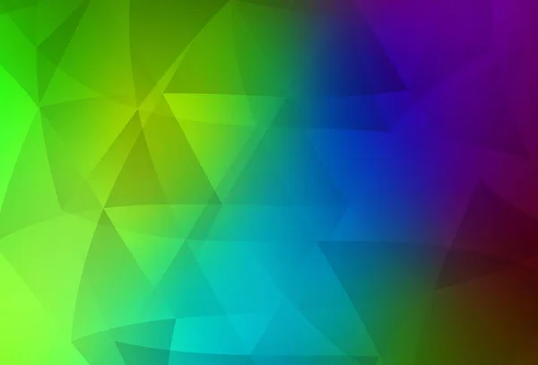 Dark Multicolor Vektor Abstrakten Polygonalen Hintergrund Bunte Illustration Polygonalen Stil — Stockvektor