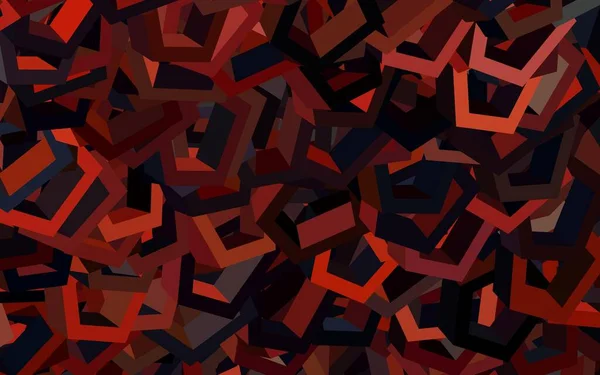 Fond Vectoriel Rouge Foncé Avec Ensemble Hexagones Illustration Abstraite Scintillante — Image vectorielle