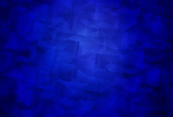 濃い青は 抽象的な多角形テンプレートをベクトルします キラキラ エレガントな三角形の抽象的なイラスト あなたの設計のための三角形のパターン — ストックベクタ