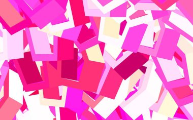 Açık Pembe, altıgen şeklinde sarı vektör şablonu. Bulanık arkaplanda renkli altıgenler. Reklamınız için bir kalıp, kitapçıklar.