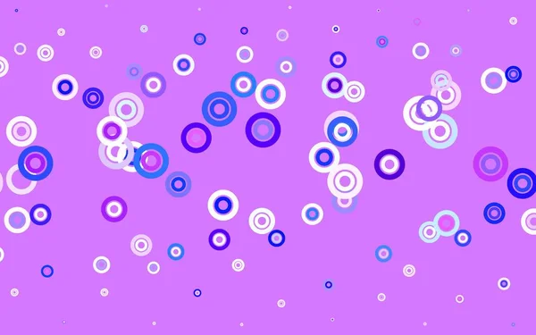 Světle Růžová Modré Vektorové Uspořádání Kruhovými Tvary Moderní Abstraktní Ilustrace — Stockový vektor