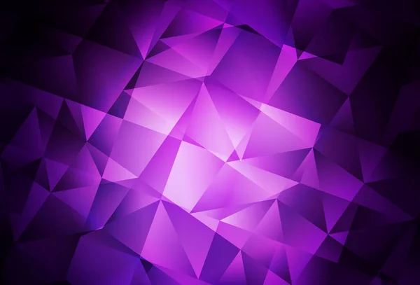 Fond Abstrait Polygone Vecteur Violet Foncé Illustration Colorée Brillante Avec — Image vectorielle