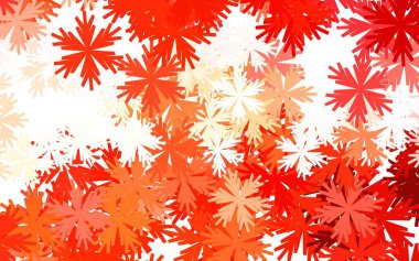 Açık kırmızı, çiçekli zarif bir şablon. Beyaz arka planda çiçeklerin dekoratif tasarımı. Markan için şık bir model..