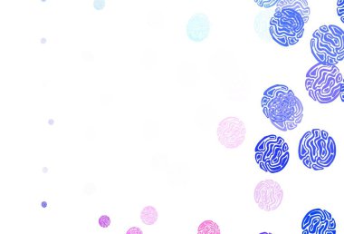 Açık Pembe, noktalı yeşil vektör arkaplanı. Bulanık dekoratif tasarım baloncuklu soyut tarzda. Fütürist reklamlar ve kitapçıklar için şablon.