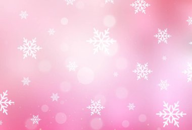 Yeni yıl tarzında açık pembe vektör düzeni. Gradyan Noel elementleri içeren bir Akıllı Çizim. Üniversitenin tanıtımı için akıllı tasarım.