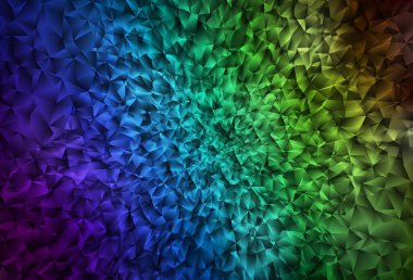 Koyu mavi, yeşil vektör çokgen çizimi. Zarif üçgenleri olan soyut çizimler. Bir markanın arkaplanı için desen.