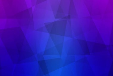 Açık pembe, mavi vektör eğimli üçgen şablon. Üçgenli renkli soyut çizimler. Arkaplanlarınız için desenli desen.