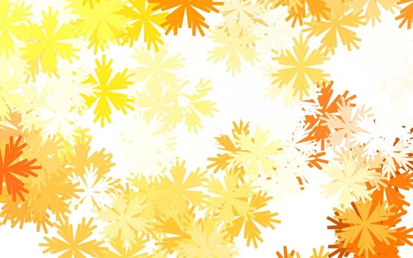 Light Orange Vektor Natürlicher Hintergrund Mit Blumen Bunte Illustration Mit — Stockvektor