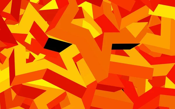 Donker Oranje Vectorlay Out Met Lijnen Driehoeken Driehoeken Abstracte Achtergrond — Stockvector
