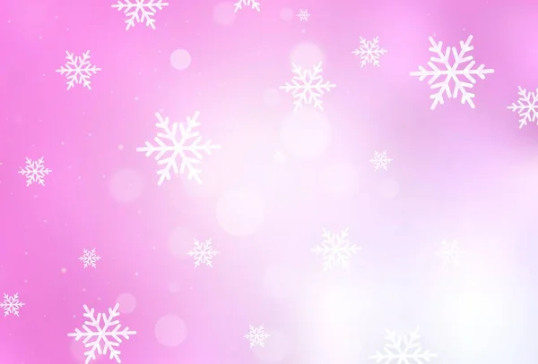 Hellrosa Vektorkulisse Urlaubsstil Abstrakte Gradienten Illustration Mit Farbenfrohen Weihnachtssachen Muster — Stockvektor