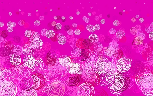 Světle Růžový Vektor Elegantní Šablona Růžemi Květiny Přírodním Stylu Bílém — Stockový vektor