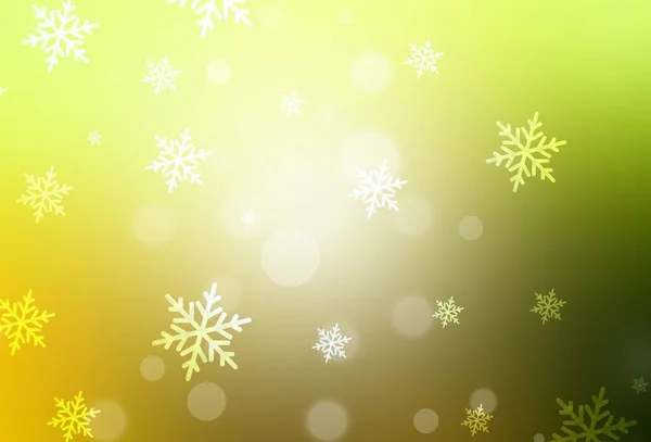 Hellgrüner Gelber Vektorhintergrund Xmas Stil Ein Farbenfrohes Design Weihnachtlichen Stil — Stockvektor