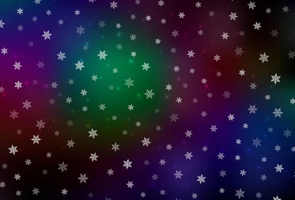 Donkere Multicolor Vector Sjabloon Carnavalsstijl Moderne Abstracte Kerststemming Vormen Patroon — Stockvector
