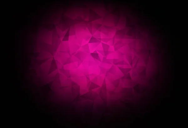 Dark Pink Vector Brillante Fondo Triangular Ilustración Abstracta Moderna Con — Vector de stock