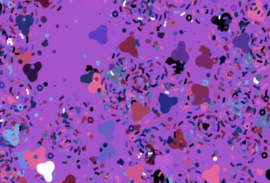 Açık mavi, soyut şekilli kırmızı vektör arkaplan. Soyut tarzda rengarenk gradyan şekilleri olan bir resim. Web siteniz için basit tasarım.