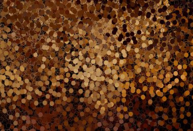 Küreli koyu sarı vektör deseni. Renkli su damlaları olan modern soyut çizimler. Duvar kağıtlarının dokusu için desen.