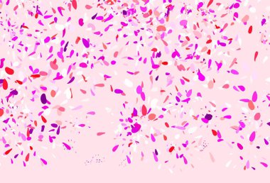 Açık Mor, yapraklı pembe vektör karalama şablonu. Yapraklar ve karalamalar ile soyut çizimler. Duvar kağıtları, boyama kitapları için desen.