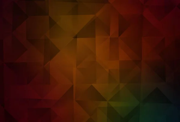 Modèle Polygonal Abstrait Vectoriel Vert Foncé Rouge Illustration Abstraite Scintillante — Image vectorielle