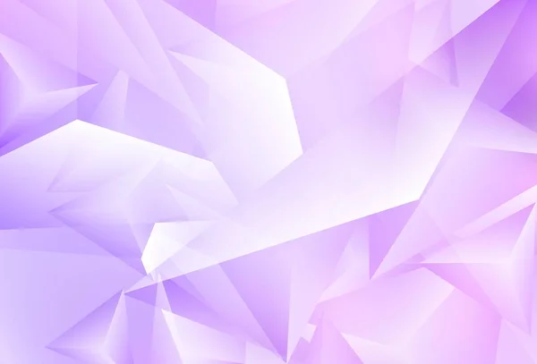 Luz Plantilla Vectorial Púrpura Con Cristales Triángulos Ilustración Abstracta Moderna — Vector de stock