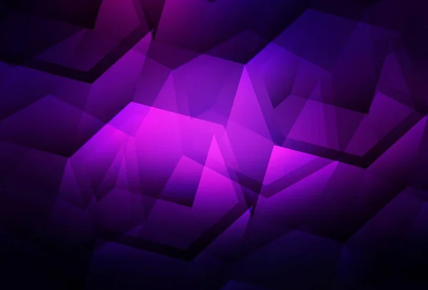 Dark Purple Pink Vector Background Hexagons Glitter Abstract Illustration Hexagonal — Stock Vector