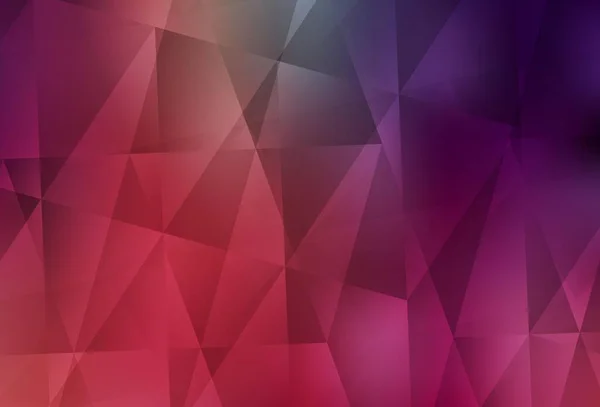 Rose Clair Vecteur Rouge Brillant Fond Triangulaire Illustration Polygonale Lumineuse — Image vectorielle