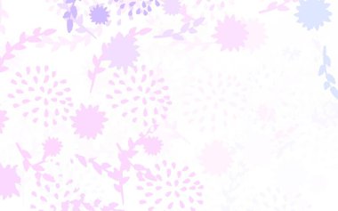 Açık Pembe, mavi vektör doğal fon çiçekli beyaz arkaplan gradyanı olan çiçekler. Markan için şık bir model..