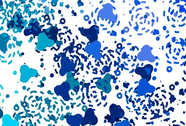 Soyut biçimlerde hafif BLUE vektör dokusu. Rastgele şekillerle soyut tarzda dekoratif tasarım. Duvar kağıtları için zarif tasarım.