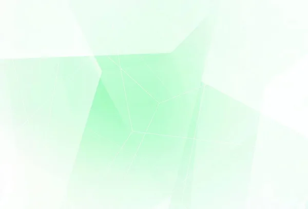 ライトグリーンのベクトル背景と多角形のスタイル 三角形で抽象的なイラストをキラキラさせます 小冊子やチラシの模様 — ストックベクタ