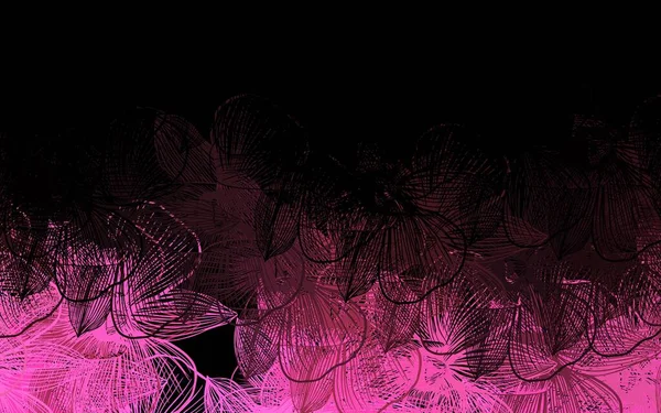 Dark Pink Vector Natural Background Flowers Flowers Gradient White Background — Stock Vector