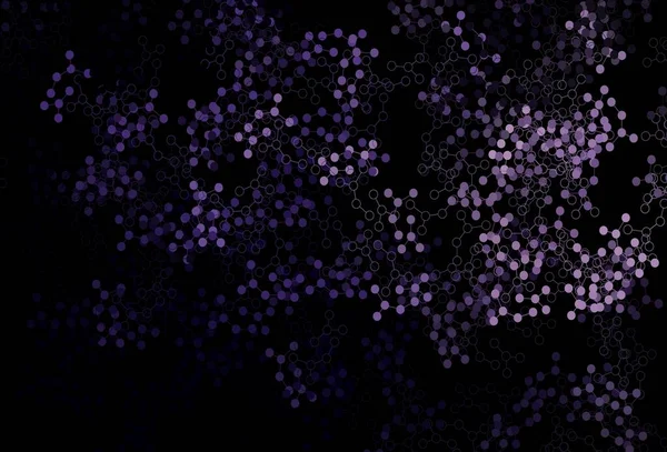 Mörk Lila Vektor Mönster Med Artificiell Intelligens Nätverk Abstrakt Illustration — Stock vektor