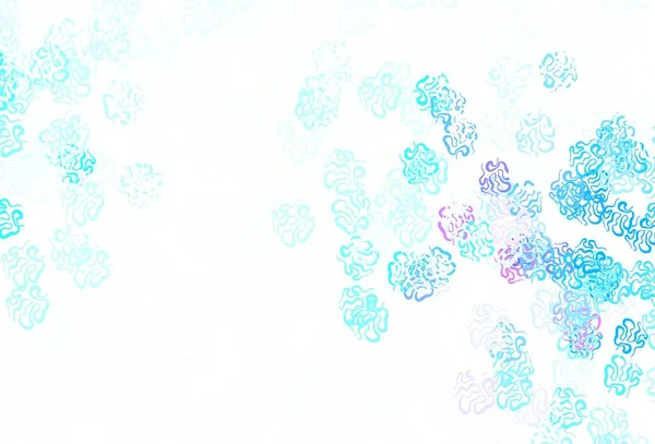 Açık mavi, soyut şekilli yeşil vektör dokusu. Modern tarzda değişen renkli kaotik formlar. İşiniz için en iyi akıllı tasarım.