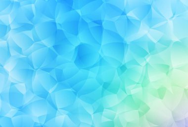 Açık mavi, rastgele şekilli yeşil vektör deseni. Renkli rastgele şekillerle modern soyut illüstrasyon. Web siteniz için basit tasarım.