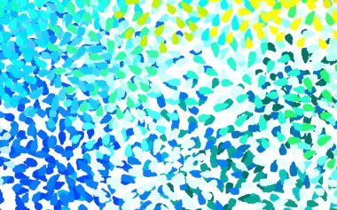 Açık mavi, rastgele şekilli yeşil vektör deseni. Renkli rastgele şekillerle modern soyut illüstrasyon. Kartvizitiniz için modern tasarım.