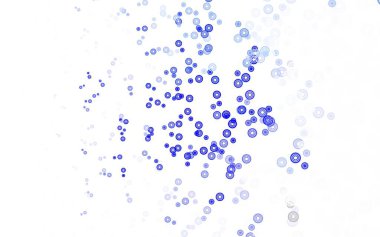 Açık mavi, küreli sarı vektör deseni. Doğa tarzında renkli baloncuklu soyut illüstrasyon. Duvar kağıtlarının dokusu için desen.