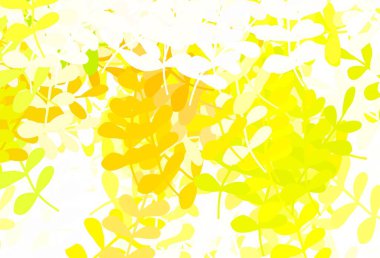 Açık yeşil, yapraklı kırmızı vektör zarif desen. Hint tarzı yapraklı bulanık dekoratif tasarım. Web ve broşürler için elle boyanmış tasarım.