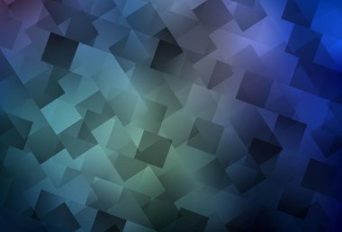 Açık mavi vektör deseni kare biçiminde. Renkli dikdörtgenleri olan bir resim. İniş sayfası için modern şablon.