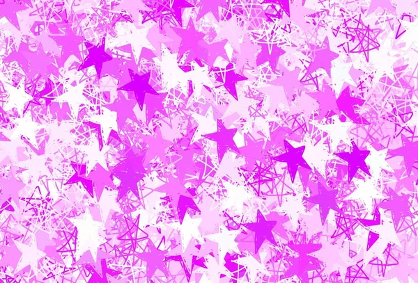 Plantilla Vectorial Light Purple Con Estrellas Del Cielo Estrellas Sobre — Vector de stock