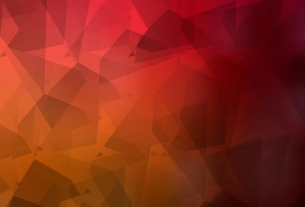 Rouge Foncé Fond Vectoriel Jaune Avec Des Formes Polygonales Illustration — Image vectorielle
