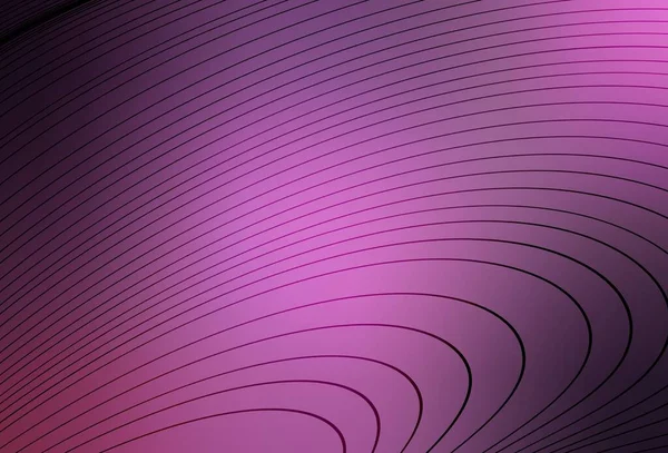 浅紫色 粉色矢量布局与弯曲的线条 现代梯度抽象的插图与带条纹的线条 全新设计为您的广告 — 图库矢量图片