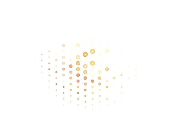 Světle Oranžový Vektorový Obrazec Kuličkami Rozmazané Bubliny Abstraktním Pozadí Barevným — Stockový vektor