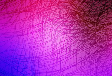 Açık Mor, eğri çizgileri olan pembe vektör arkaplan. Soyut tarzda gradyan çizgilerle akıllı illüstrasyon. Cep telefonu ekranları için arkaplan.