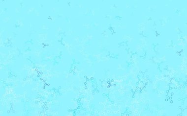 Yapay zeka konseptiyle hafif BLUE vektör dokusu. Parlak renkli bir illüstrasyon ve yapay zekanın gerçek yapısı. Zeka ve yenilik reklamları için şablon.