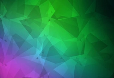 Açık pembe, kaotik poliotik şekilli yeşil vektör şablonu. Rastgele şekillerle soyut tarzda dekoratif tasarım. Web siteniz için basit tasarım.