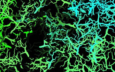 Koyu yeşil vektör, yaprakları ve dalları olan zarif bir arka plan. Yaprakları ve dalları olan zarif, parlak bir illüstrasyon. Web ve broşürler için elle boyanmış tasarım.