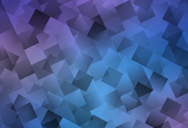 Pembe ışık, vektör desen kare tarzı mavi. Modern Soyut illüstrasyon renkli dikdörtgenler ile. Açılış sayfanız için modern şablon.