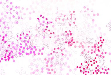 Açık Pembe, yapay zeka ağlı kırmızı vektör deseni. Renkli yapay zeka yapısı, eğimli çizgiler ve noktalar. Zeka ve yenilik reklamları için şablon.