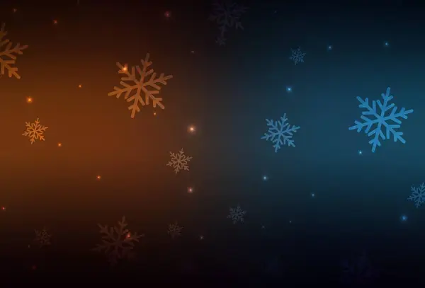 Donkerblauw Gele Vectorachtergrond Kerststijl Een Kleurrijk Ontwerp Kerststijl Met Verloop — Stockvector