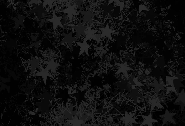Modelo Vetor Cinza Escuro Com Flocos Neve Gelo Estrelas Flocos —  Vetores de Stock
